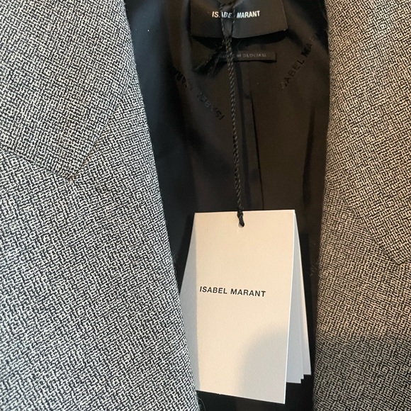 ISABEL MARANT Black & White Eladim Double Breasted Jacket - Picture 5 of 10